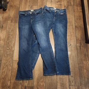 Nicole Miller Soho Higgmh Rise Boot Cut Jeans 2 pairs